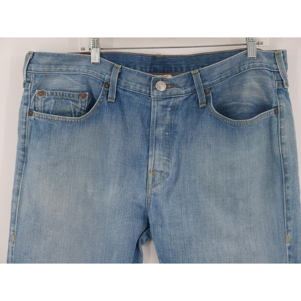 True Religion Jeans Blue Rocco Relaxed Straight Light Wash Denim Men's 40x34